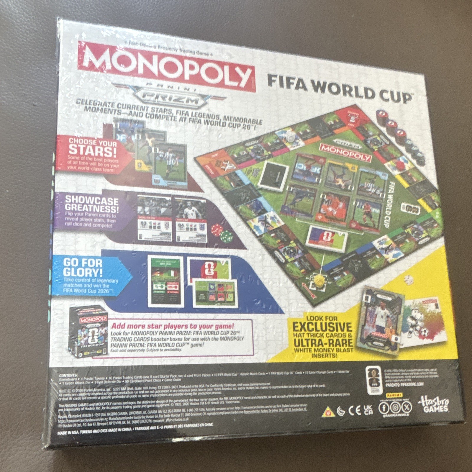 Hasbro Games Monopoly Panini Prizm FIFA World Cup Board Game Exclusive Cards