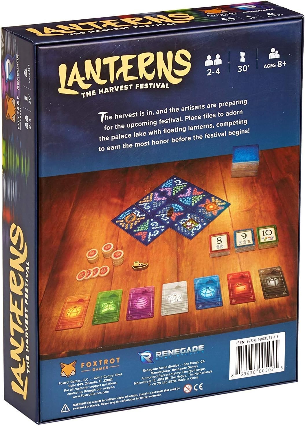 Lanterns The Harvest Festival Board Game Abstract Strategy Tile Placement 2 4