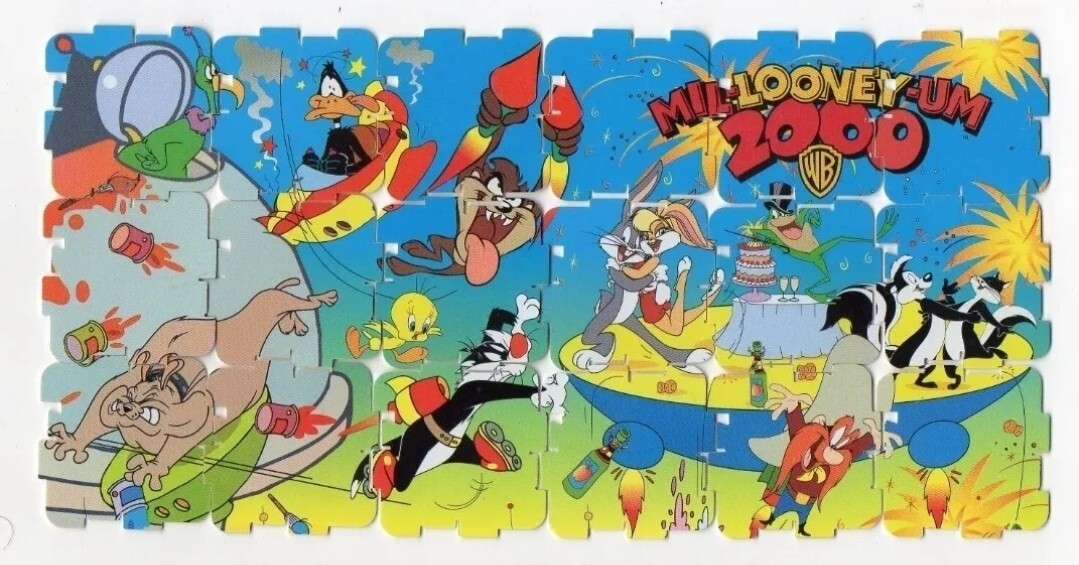 Walkers Looney Tunes Qubix Tazos – Complete set of 36 Tazos – year 2000 Sealed