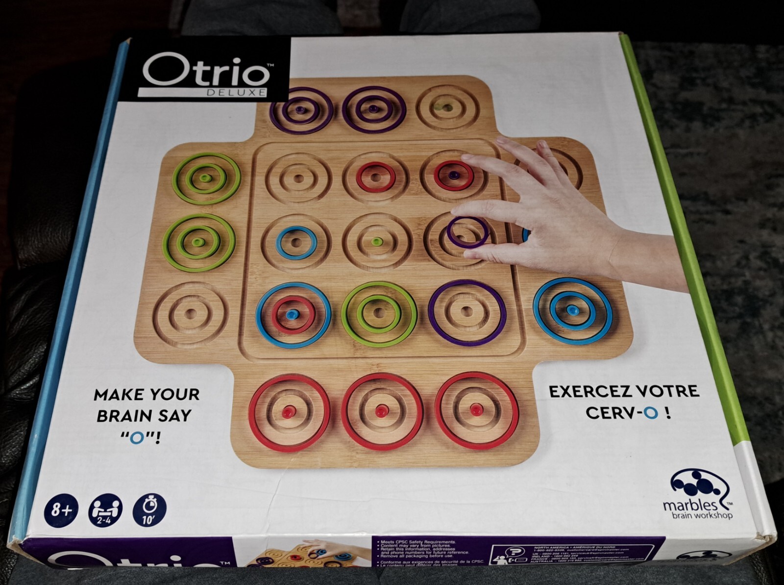 Otrio Deluxe – Strategy Game Wood Board by Marbles Brain Workshop COMPLETE