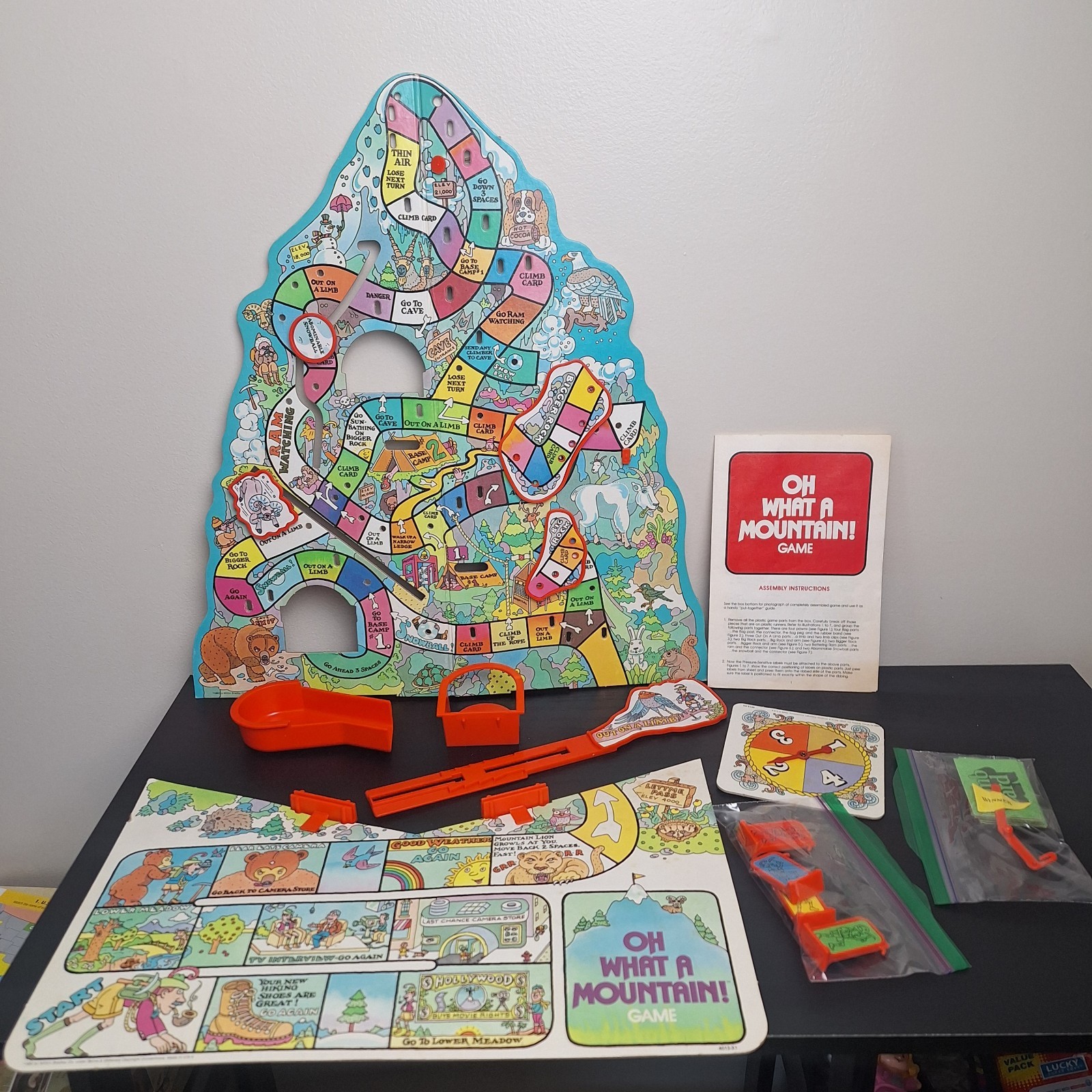 Milton Bradley Oh What a Mountain 3D Board Game Adventure VTG 100% COMPLETE-READ