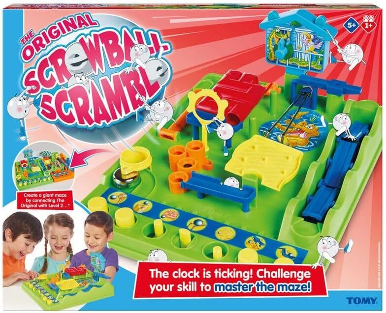 TOMY Screwball Scramble Marble Run Game For Kids Timed Maze Kids Games Board 5