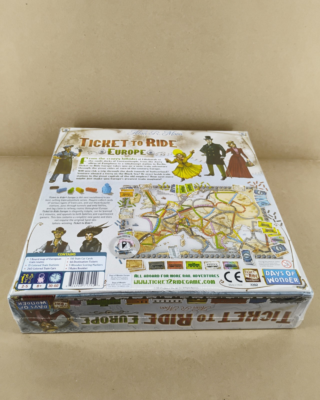 Ticket to Ride Europe Game Tunnels Ferries Train Stations Strategic New Sealed