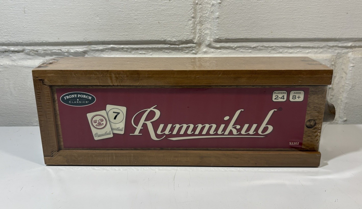 *NEW* Front Porch Classics Rummikub Vintage Edition All-Wood Storage Case
