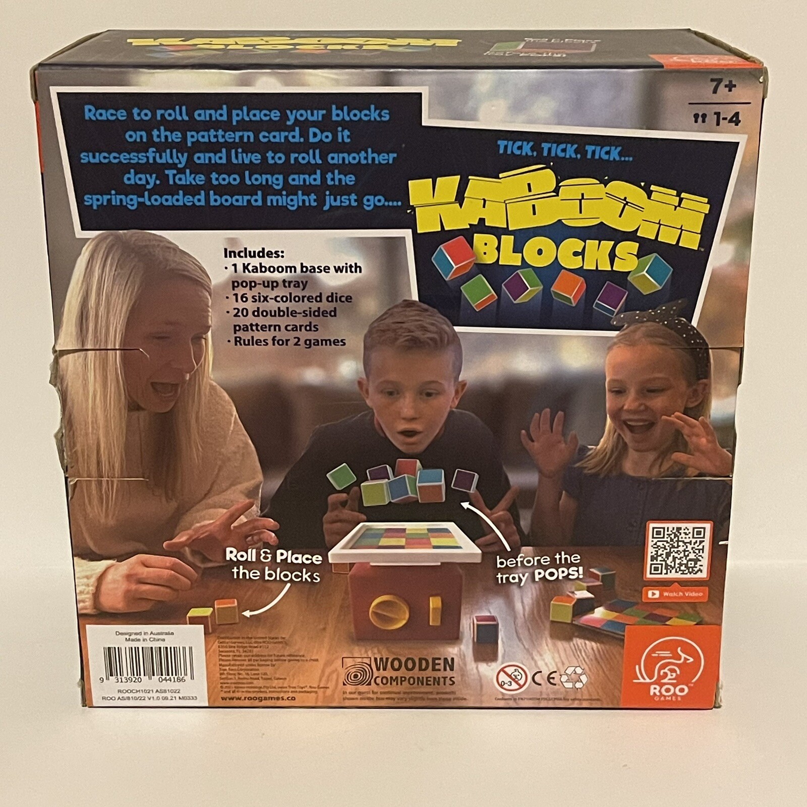 Kaboom Blocks Game No Instructions Roll & Race To Place Blocks Before It Pops