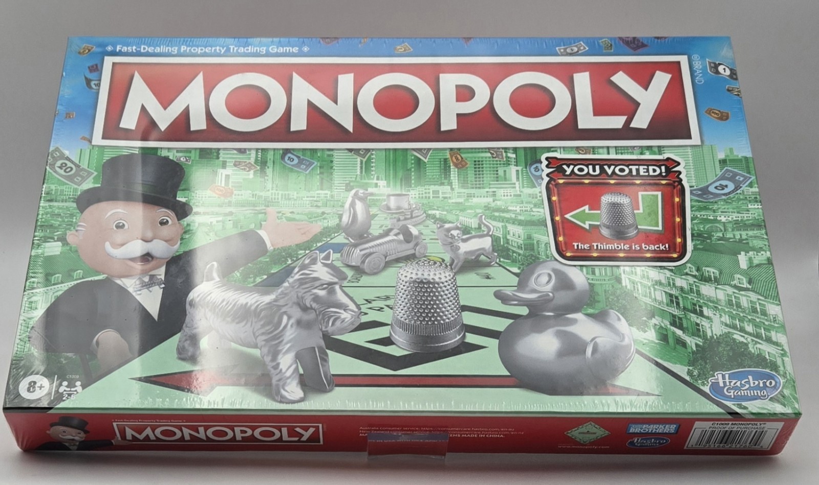 Hasbro Monopoly You Voted The Thimble Is Back Edition – NEW / SEALED