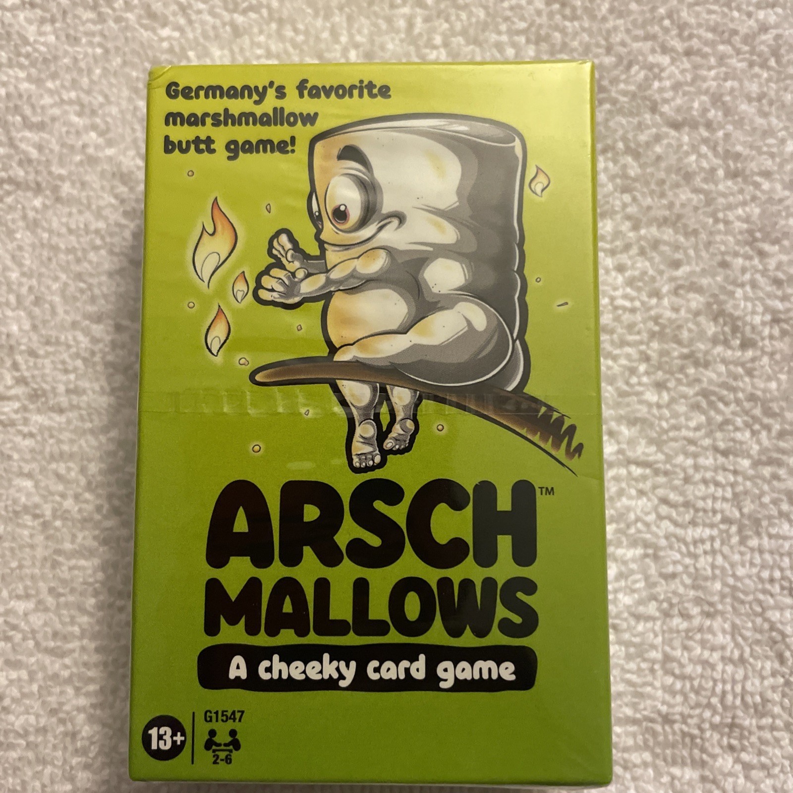 Hasbro: Arsch Mallows Card Game – A Cheeky Card Game – ARSCHMALLOWS -New Sealed