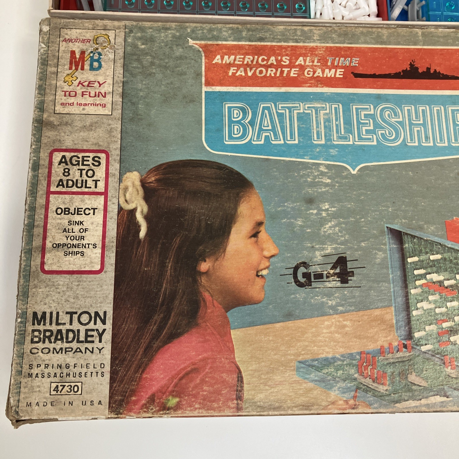 Vintage 1971 BATTLESHIP Milton Bradley Board Game COMPLETE In Original Box