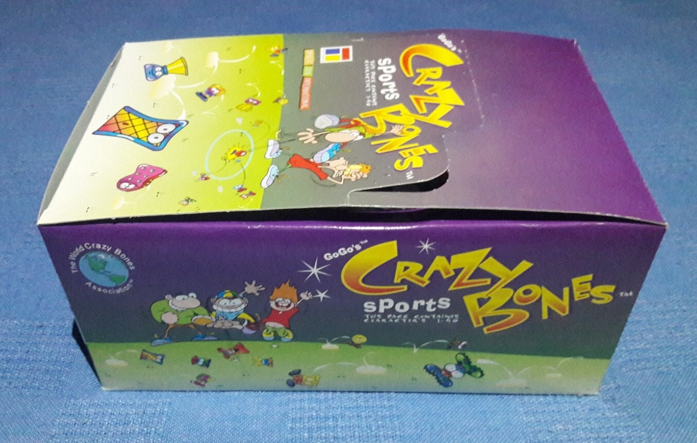 ☆ 36 SEALED PACKS GoGo’s CRAZY BONES “SPORTS” w/ DISPLAY BOX ☆ RARE FIND ☆