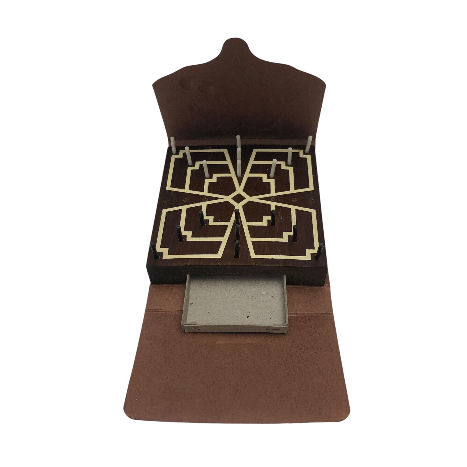 Travel Checkerboard Game No.110 The Spartan Co. Peg Pocket Board Game