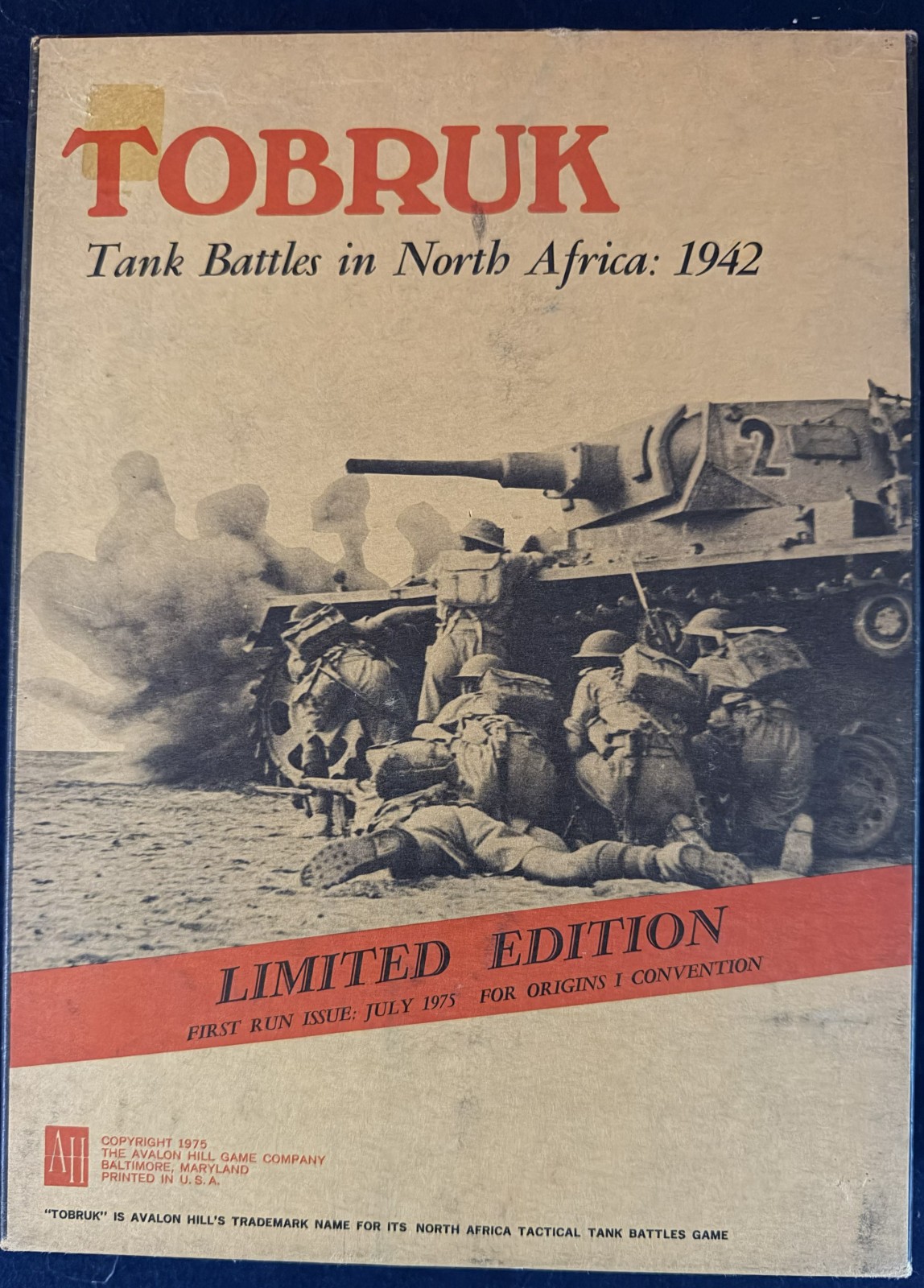 AH TOBRUK 1975 Limited Edition for Origins 1 Convention – punched, complete
