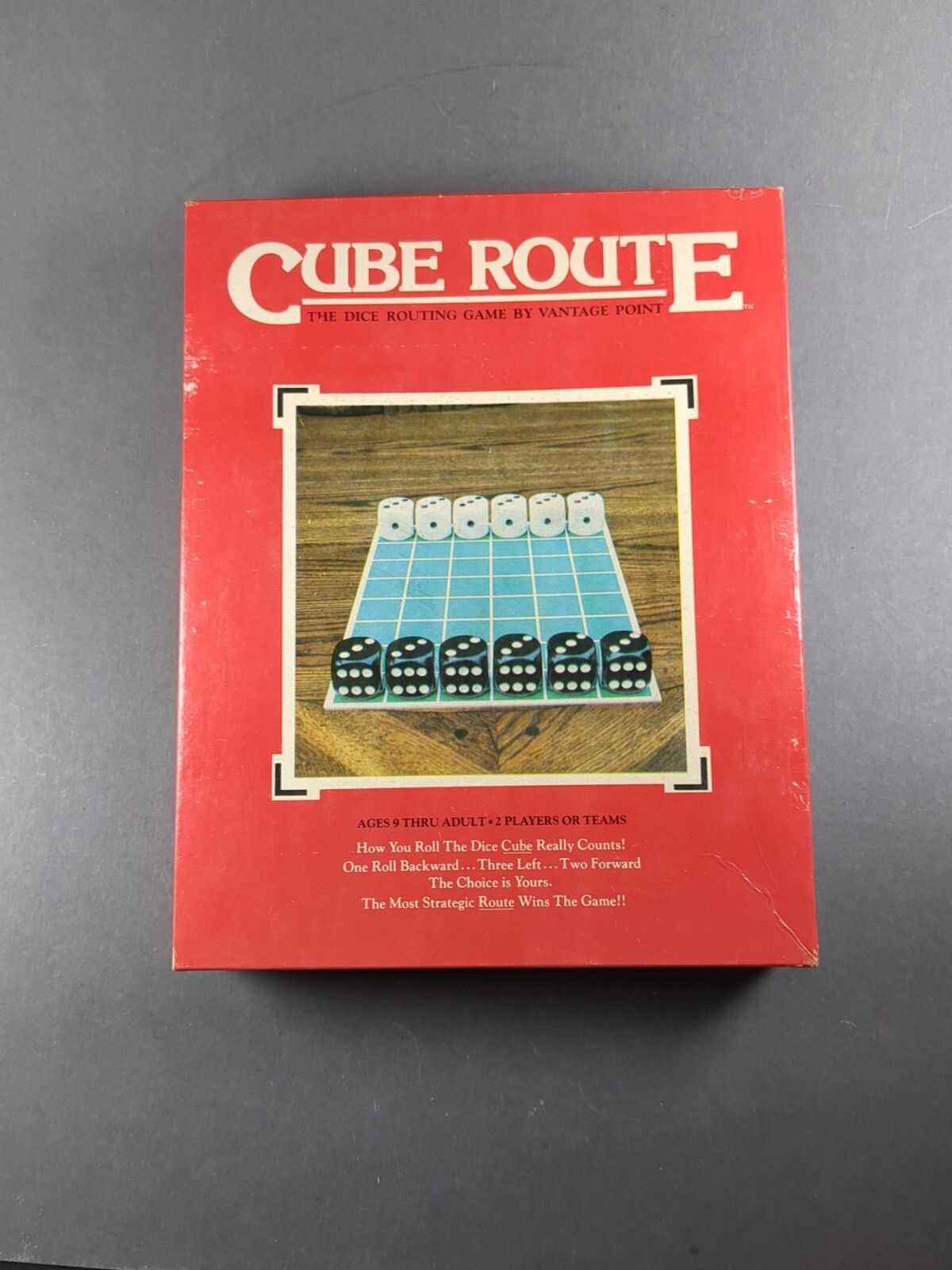 Cube Route Dice Game Vantage Point 1975 Felt Board Jumbo Dice Vintage