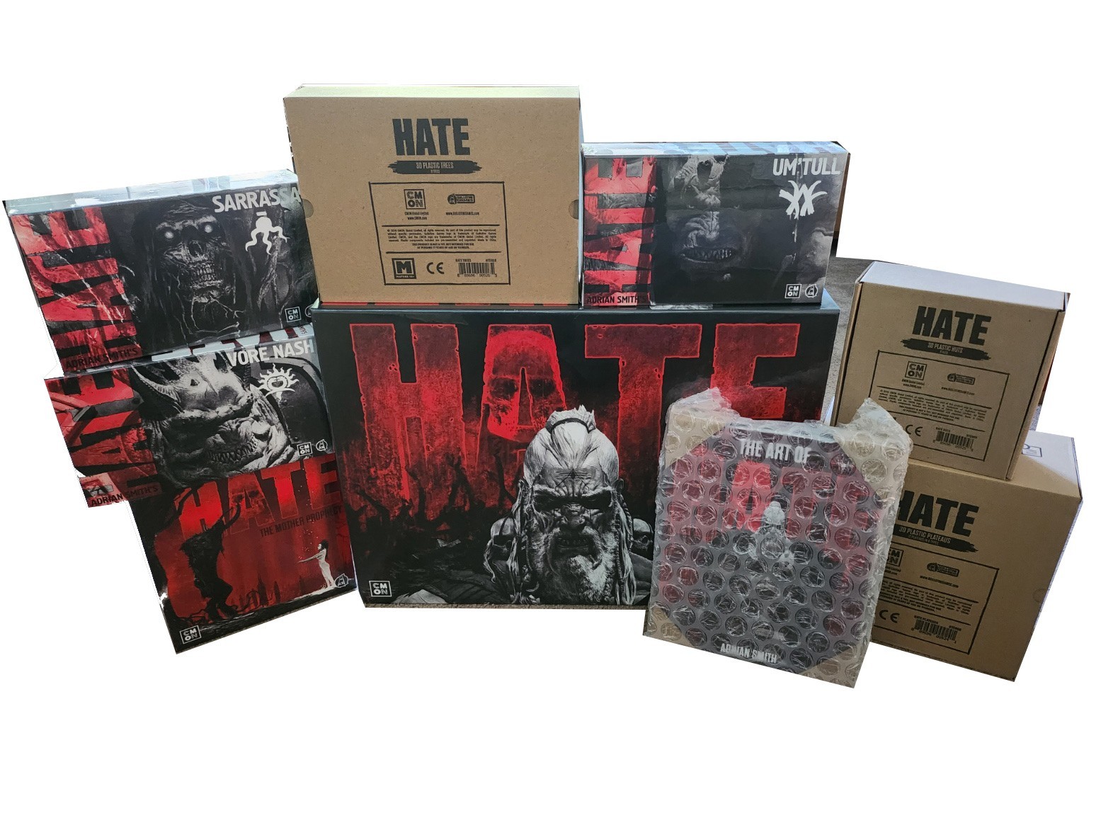 HATE Board Game – All gameplay content, Extras KS Exclusive CMON Games – Sealed