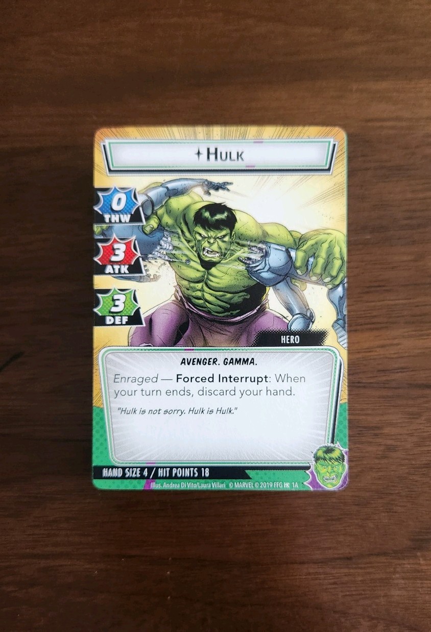 Marvel Champions Hulk Hero Pack Complete Set, Used. OUT OF PRINT