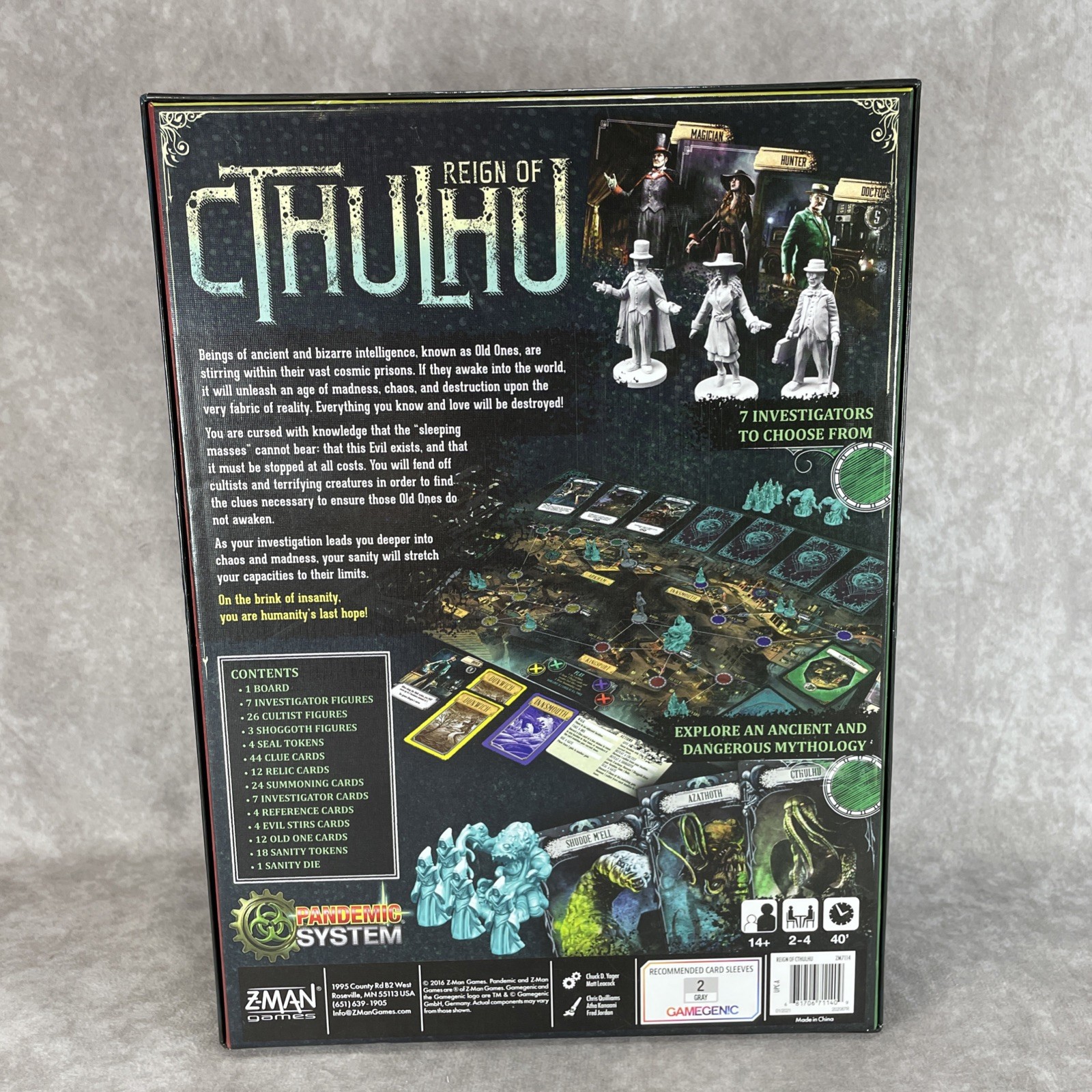 Pandemic Reign Of Cthulhu Z-Man Games Board Game – 100% Complete