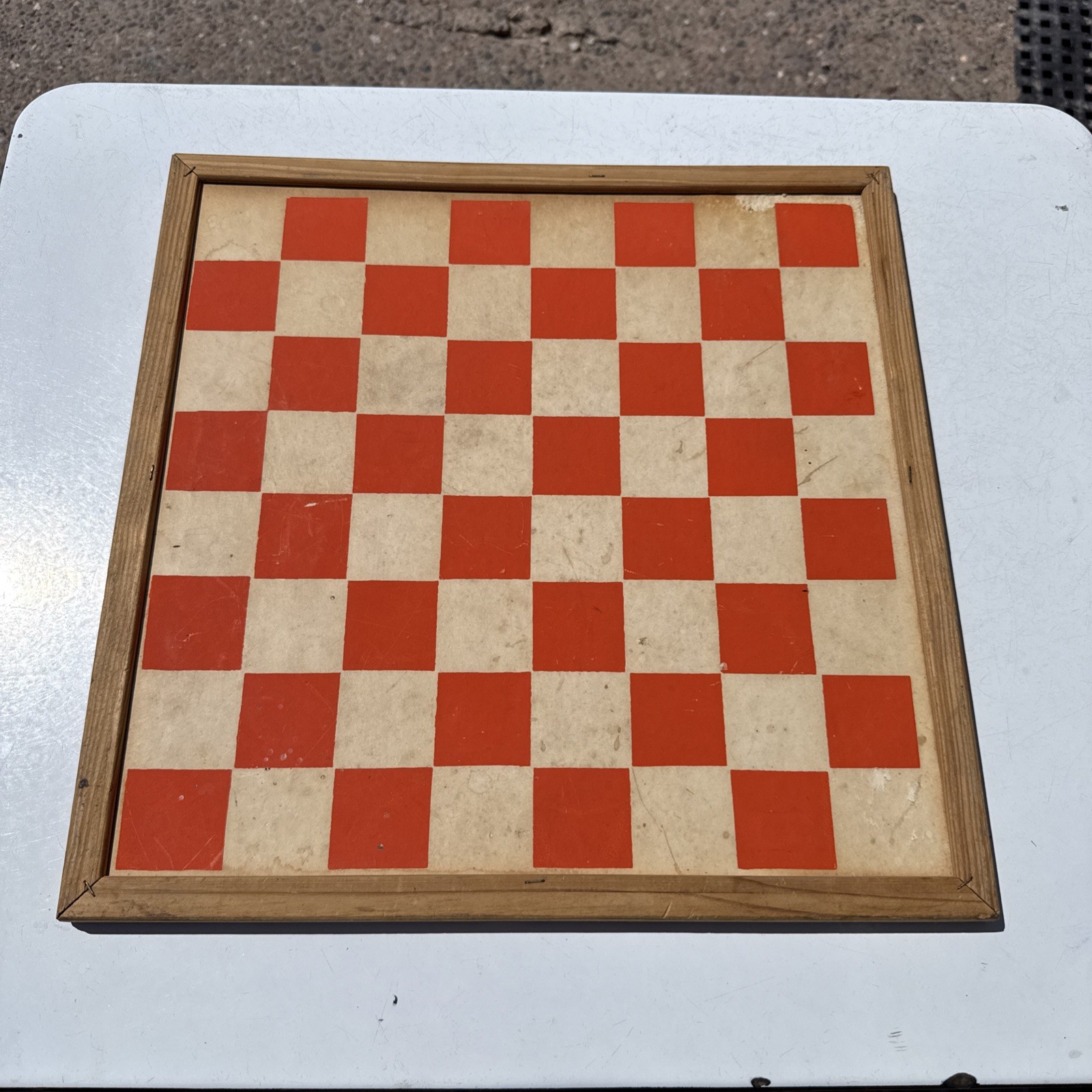 Vtg Wa-Hoo Wahoo Game Board Creative Designs Texas Indian Western Framed Checker