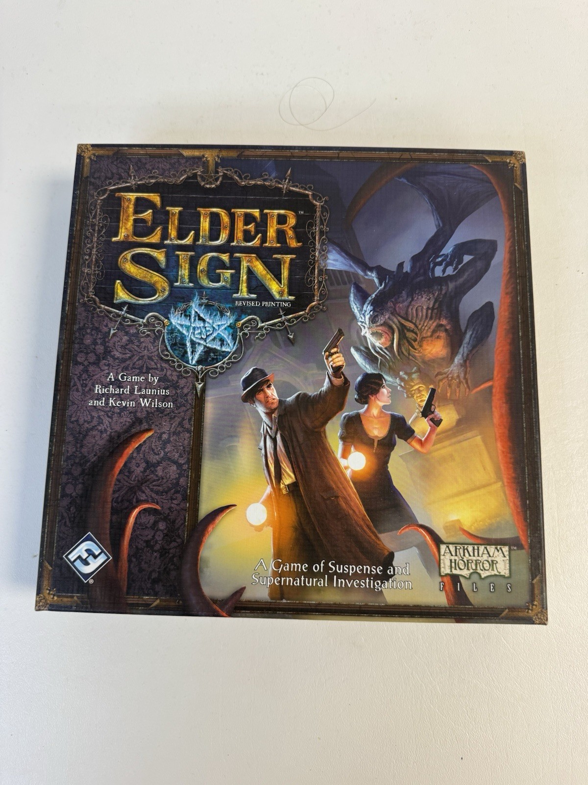 ELDER SIGN Board Game Arkham Horror Files Fantasy Flight Games Complete