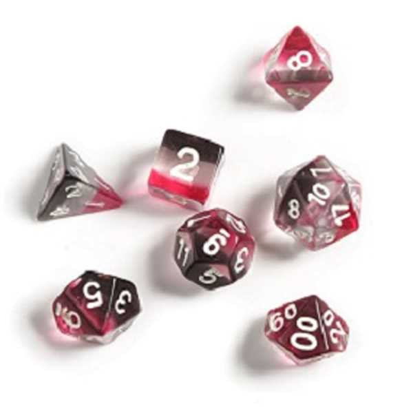 Pink/ Clear/ Black Resin Polyhedral Dice Set – Sirius Dice