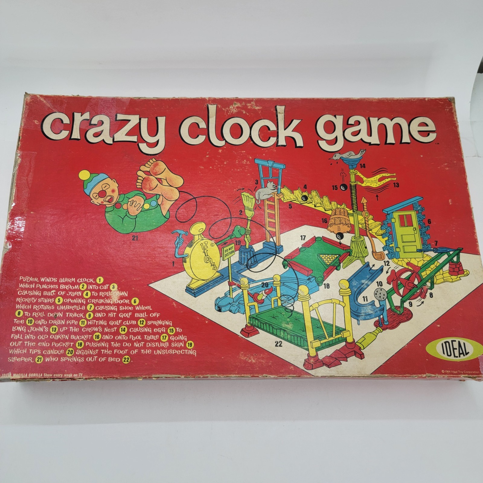 vintage 1964 Crazy Clock Game Ideal “99%” complete!
