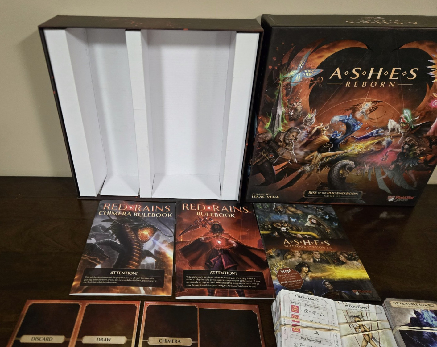 Ashes Reborn Rise of the Phoenixborn Master Set, Red Rains & multiple expansions