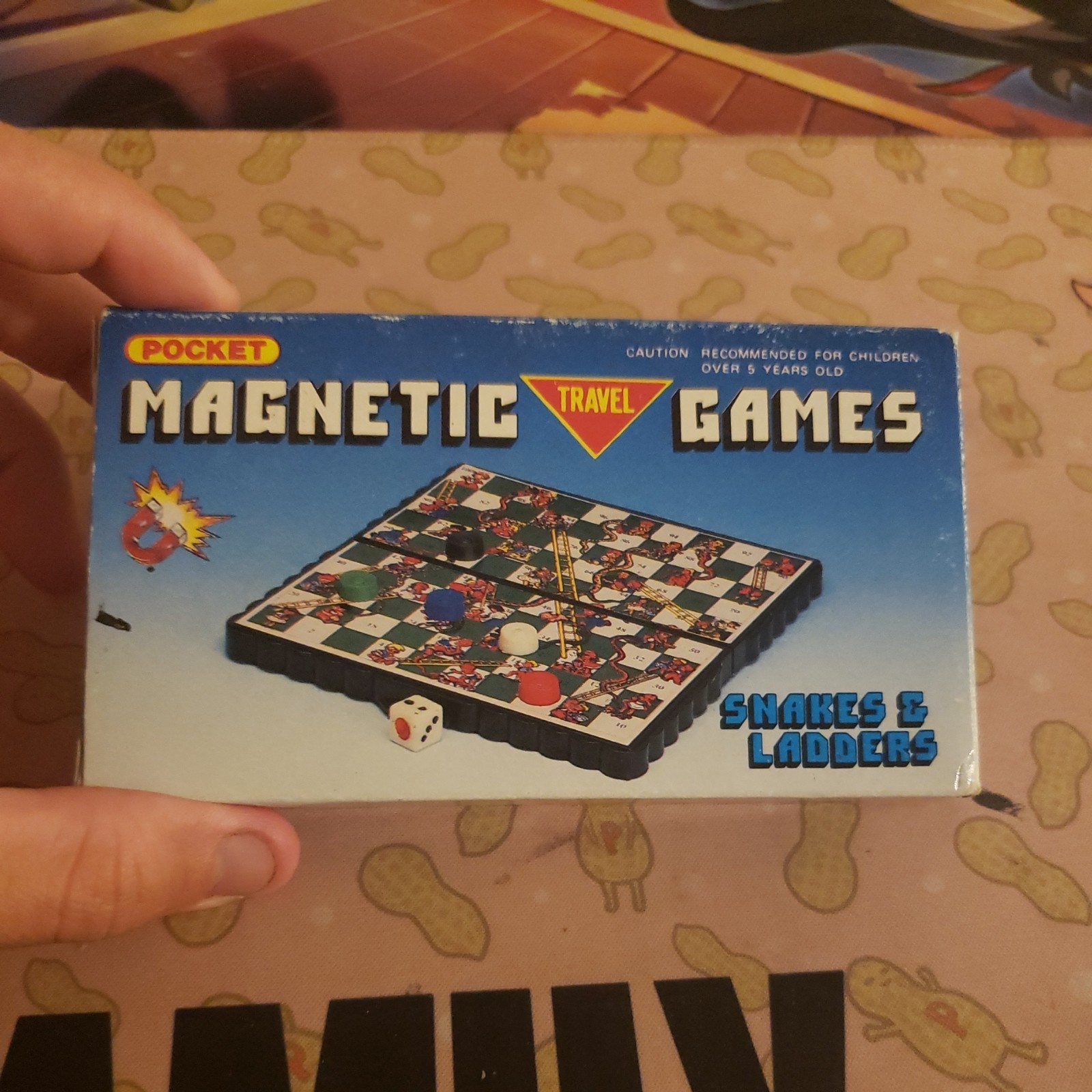 Pocket Mini Magnetic Travel Game Travel Snakes & Ladders Pocket Game Vintage Box