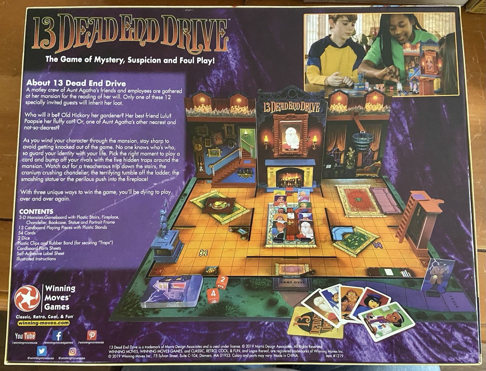 13 Dead End Drive Mystery Board Game 3-D Mansion, 2-4 Players