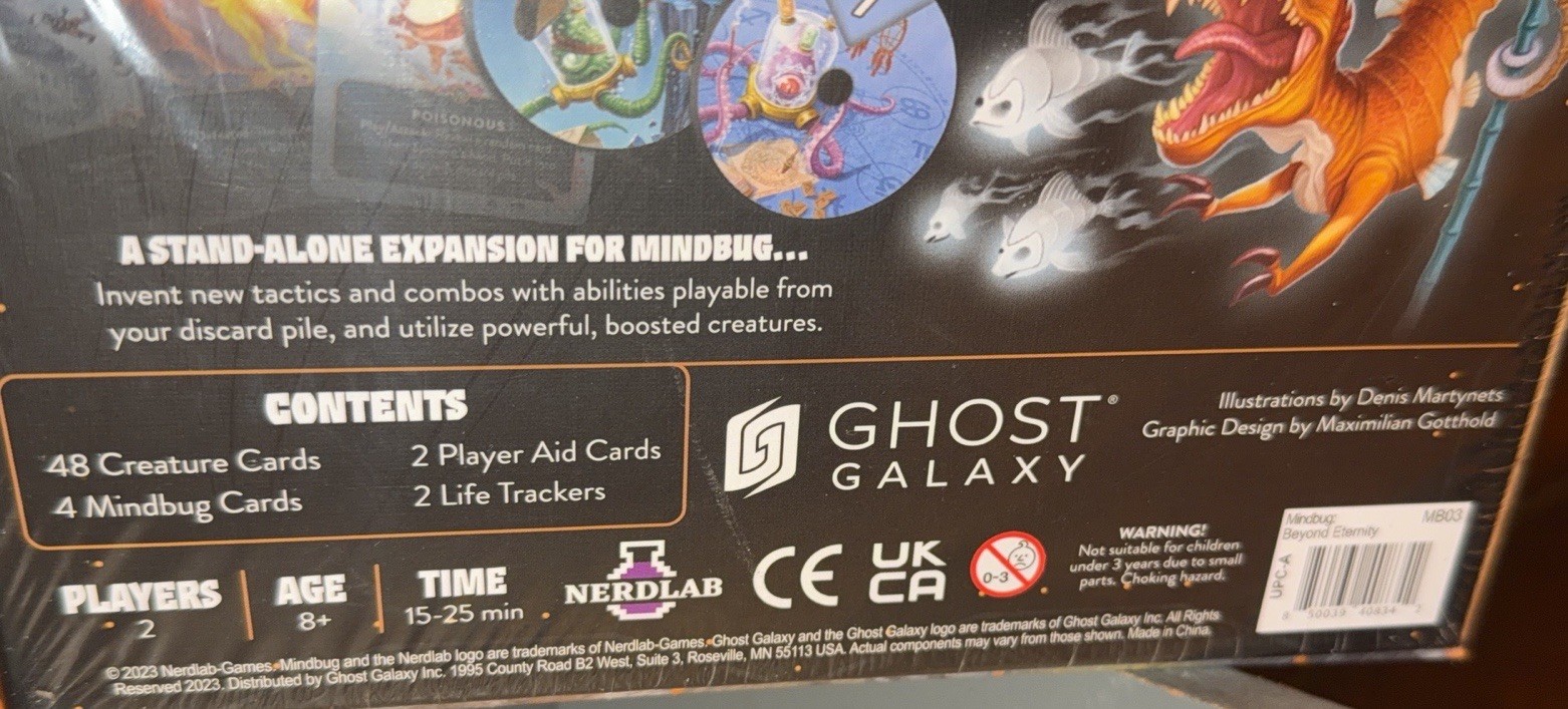 Mindbug Beyond Eternity (Standalone Expansion) – Ghost Galaxy/FACTORY-SEALED!