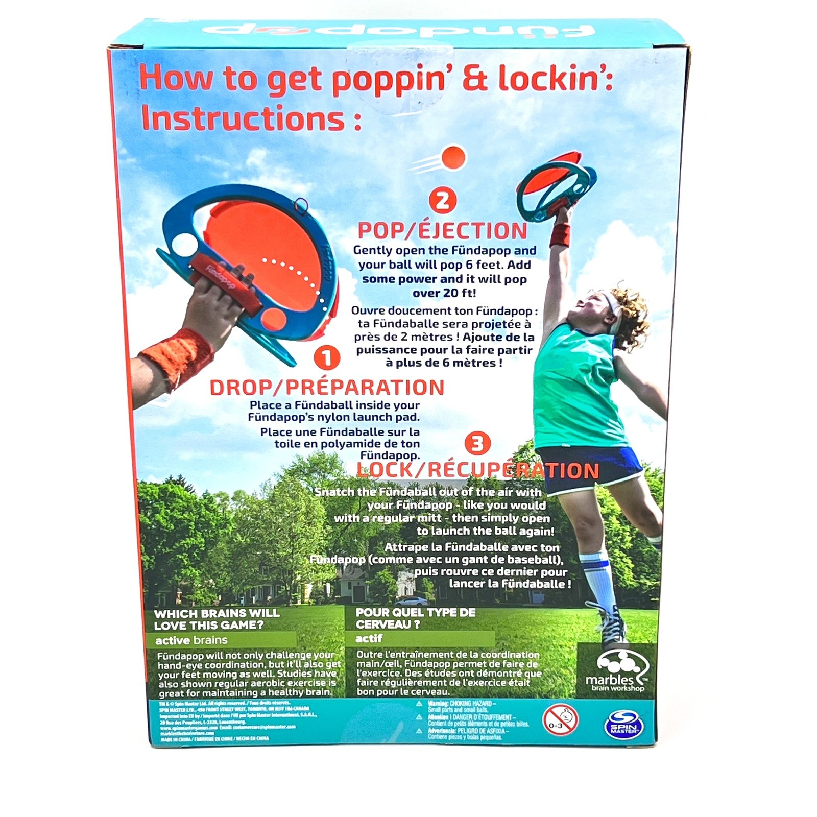 Spin Master Fundapop Active Ball Catching Game Ages 8+ 1-2 Players NEW