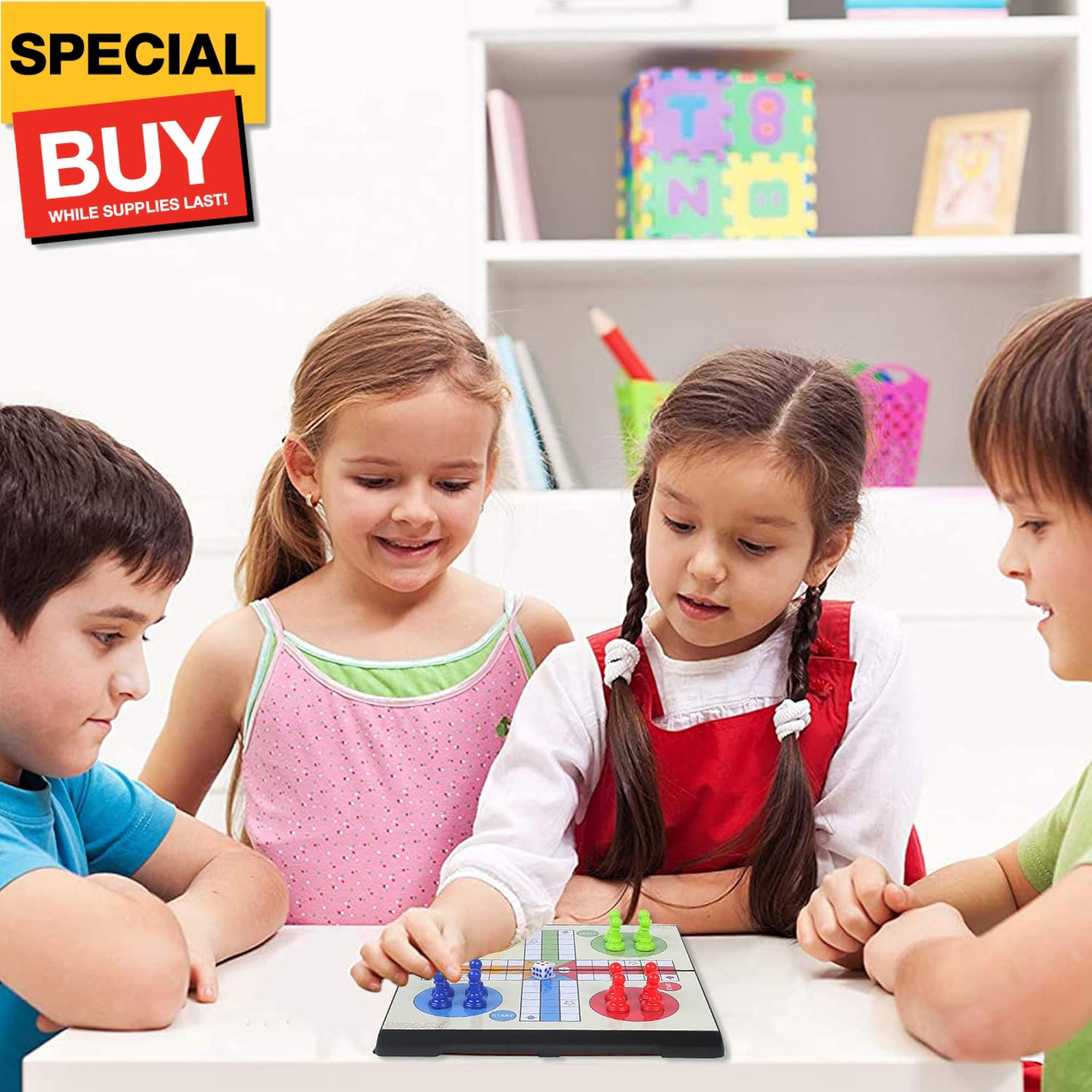 Ludo Magnetic Board Game Set, Folding and Light-Weight for Carrying, Gift for Al