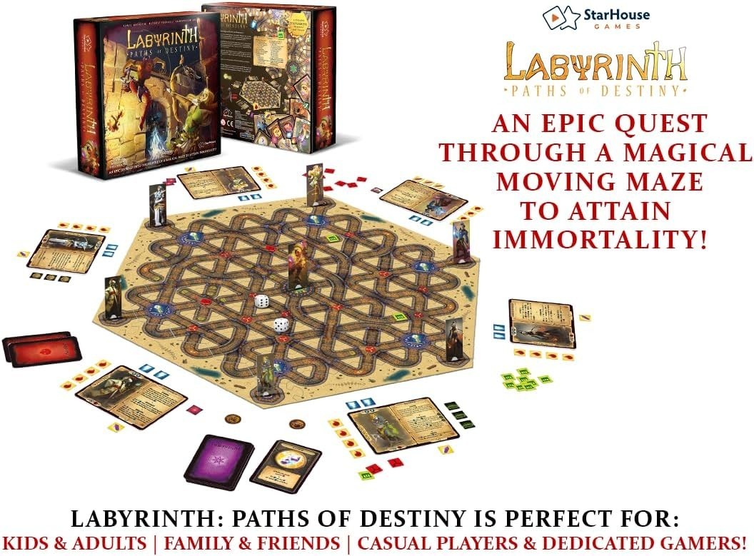 Labyrinth Paths of Destiny 4th ED – Fantasy Adventure Board Game for 2+ players