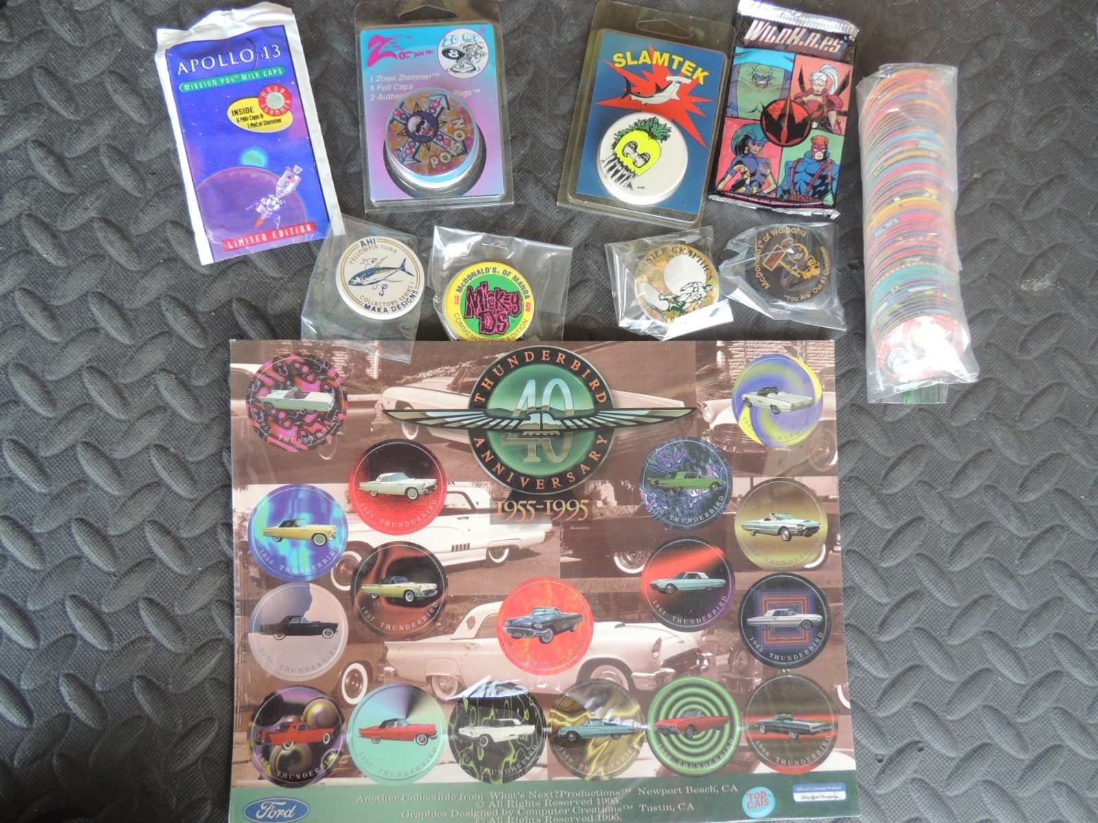 POGS SLAMMERS HUGE LOT MAGAZINES UNOPENED PACKS POG HOLDERS VINTAGE 90’S C-PICS