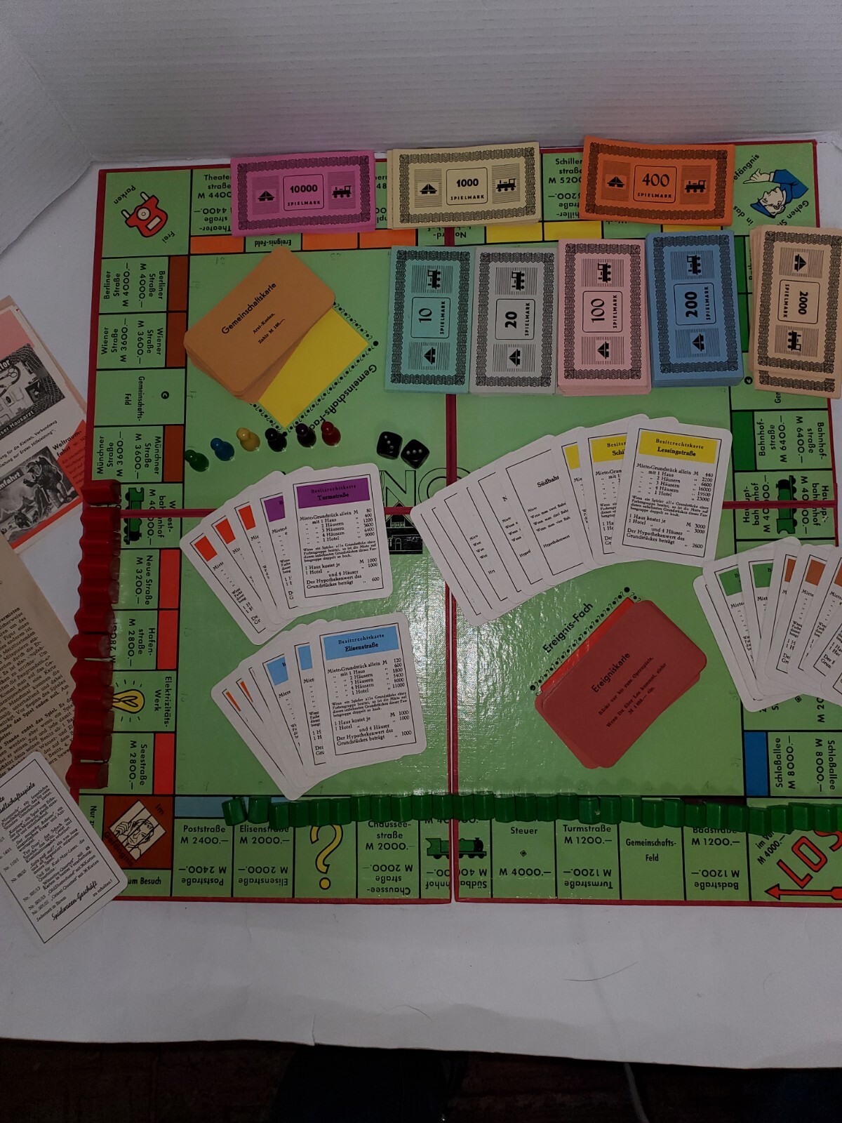 Monopoly Rare German Import 1961 Comp Amazing Condition Wood Pcs Spiele Schmidt
