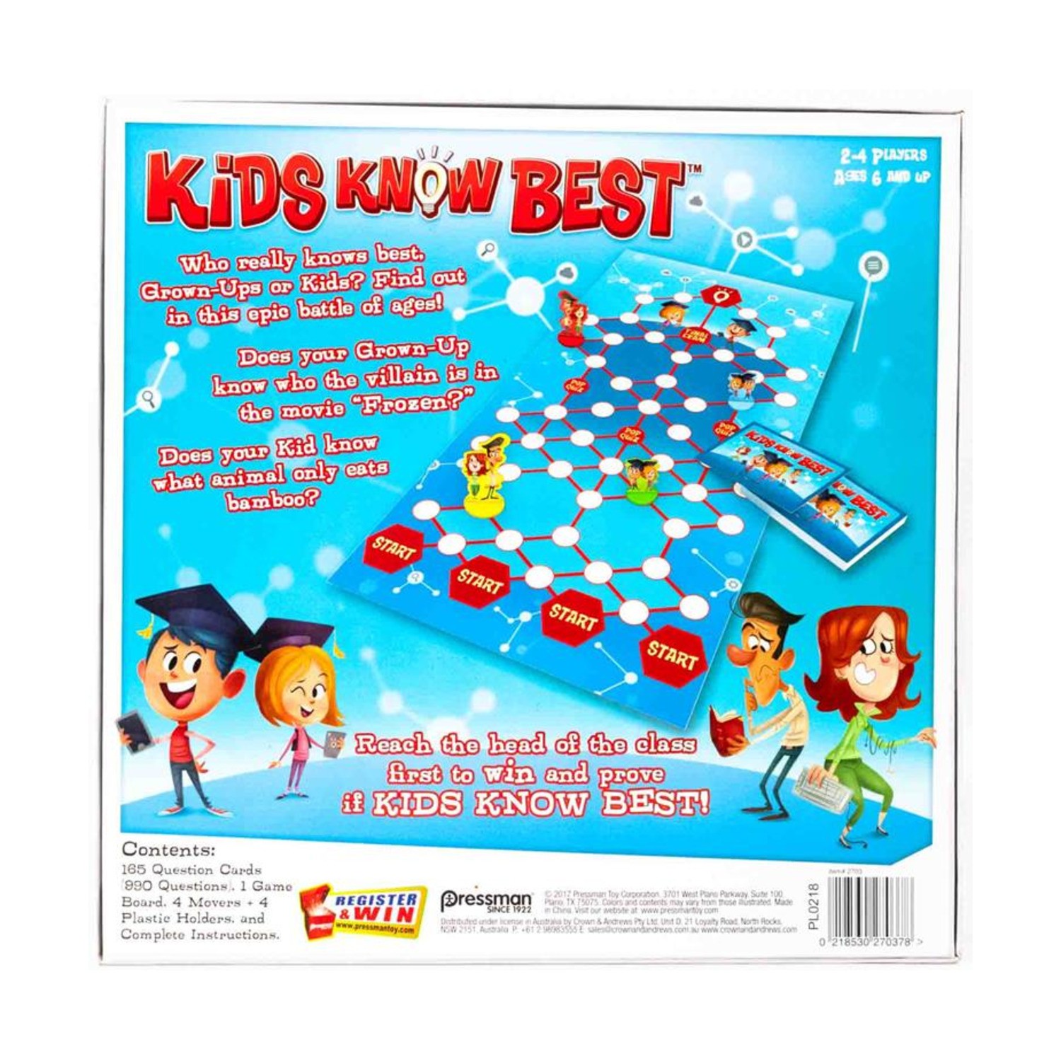 Pressman Boardgame Kids Know Best Box VG+/NM