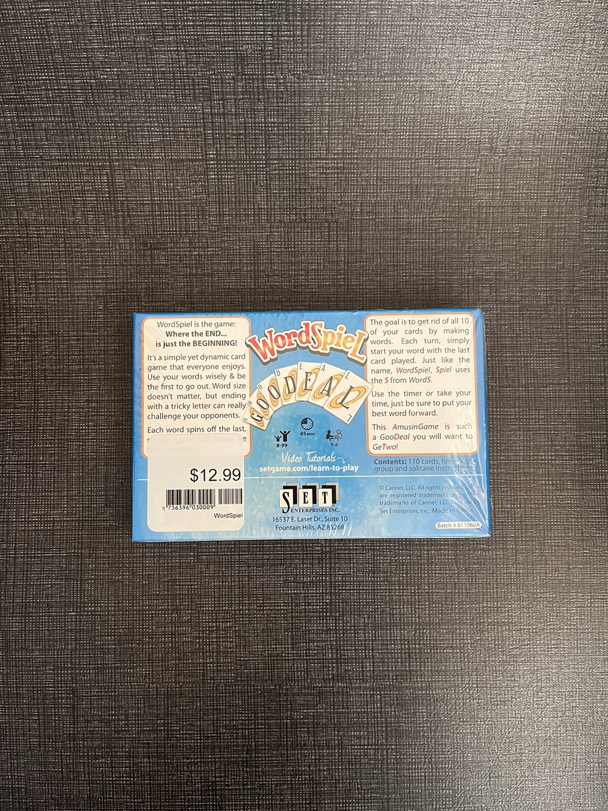 WordSpiel: A Simple Yet Dynamic Word Card Game For 2-6 Players (Age: 8+)