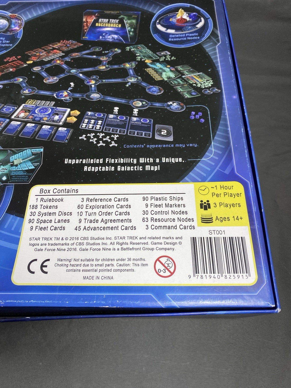 Star Trek: Ascendancy Core Board Game – Complete, Unpunched