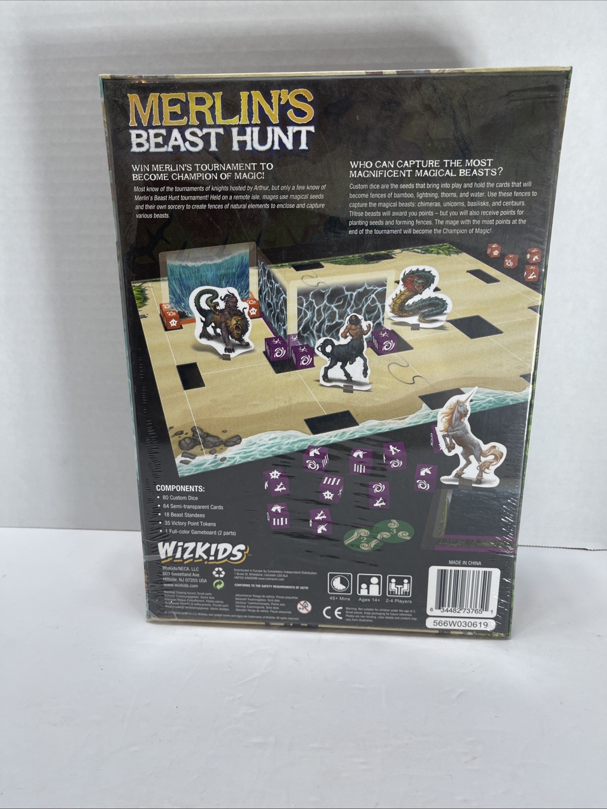 Merlin’s Beast Hunt Board Game – Ian Bach – by WizKids/NECA, New Sealed