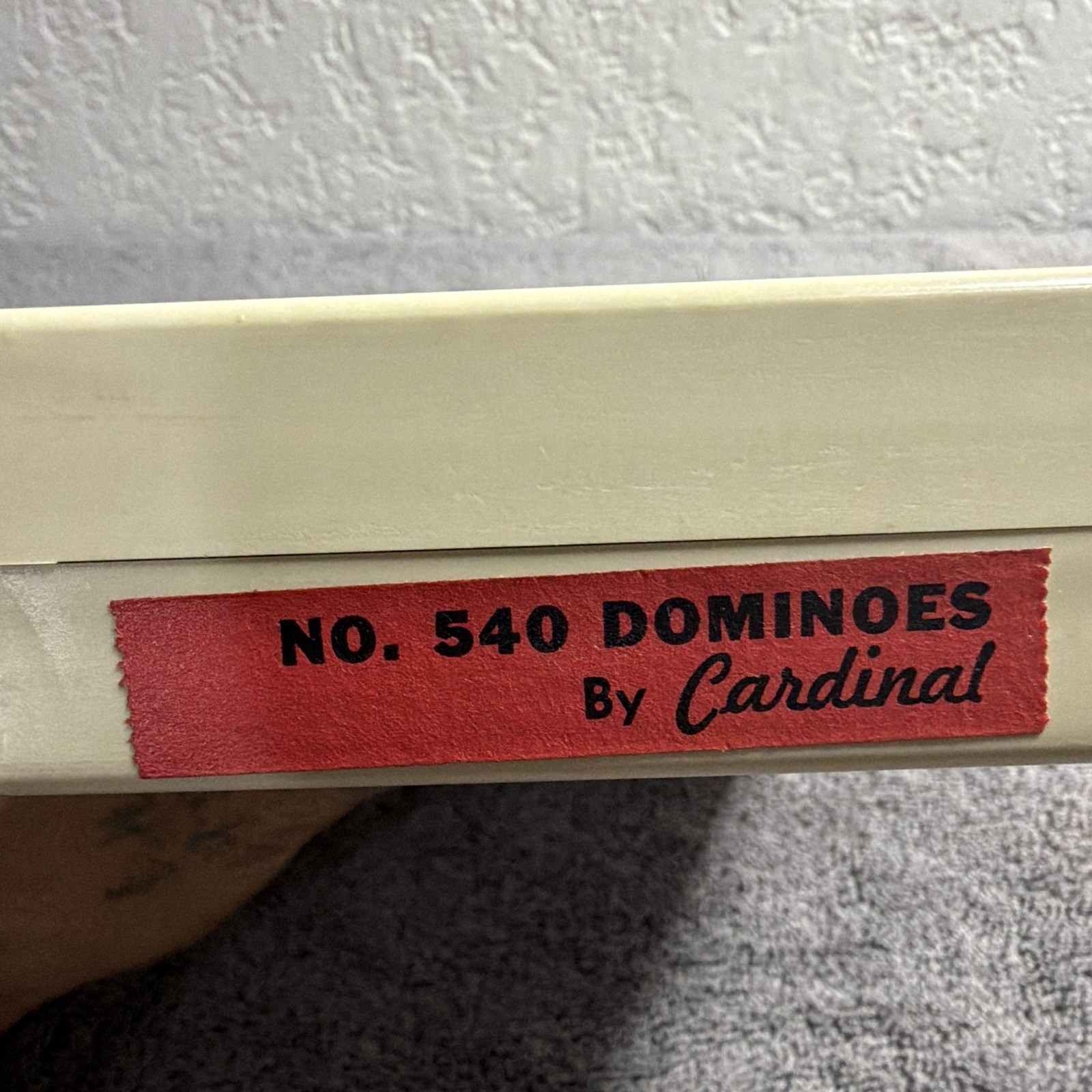 Rare Cardinal Products Co Vintage 1965 Dominoes Set Hard plastic Tiles Case