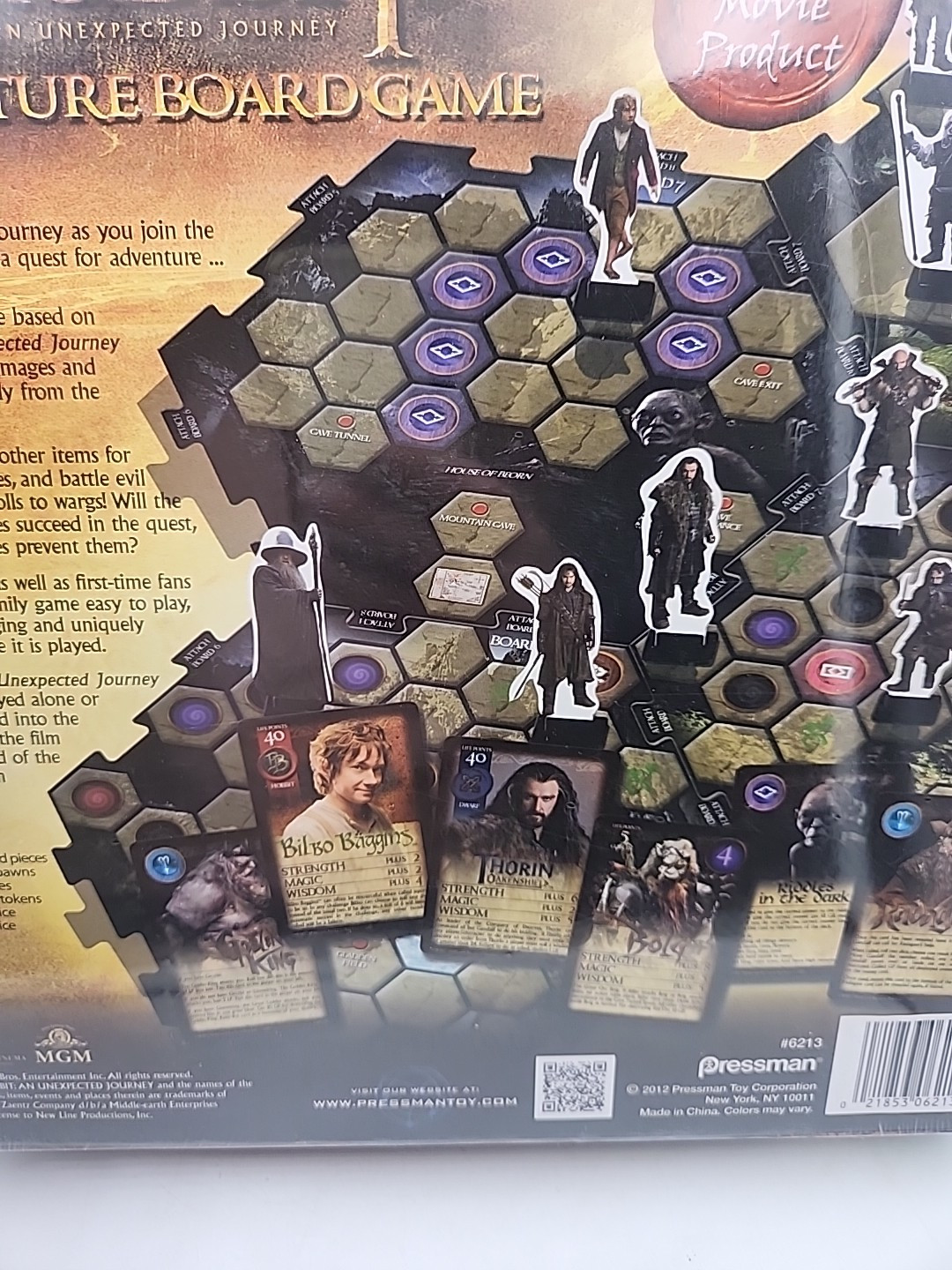 The Hobbit: An Unexpected Journey Adventure Board Game, LOTR, NEW Factory Sealed