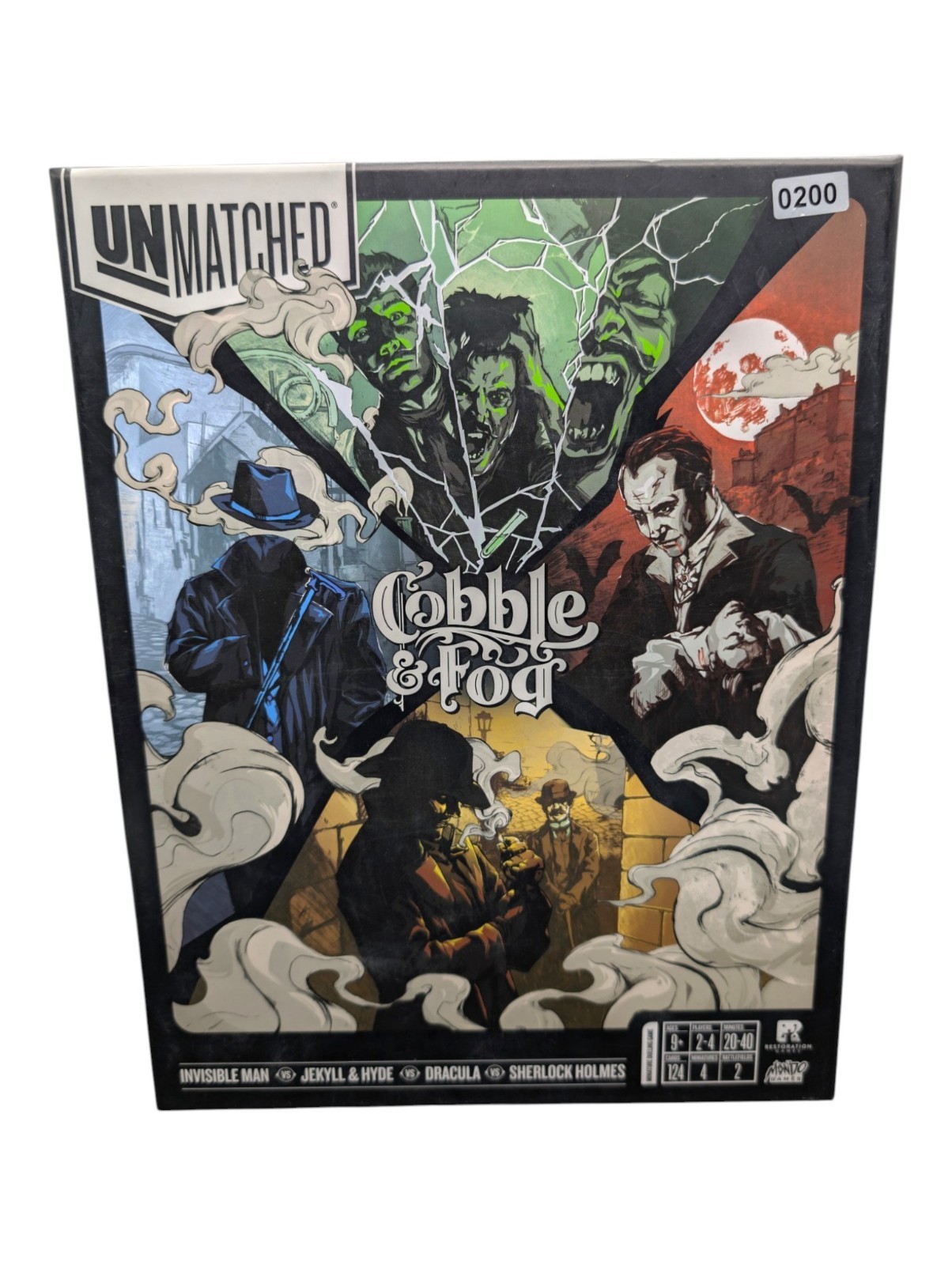 Unmatched Cobble Fog Game Dracula Sherlock Holmes Jekyll Hyde Invisible Man