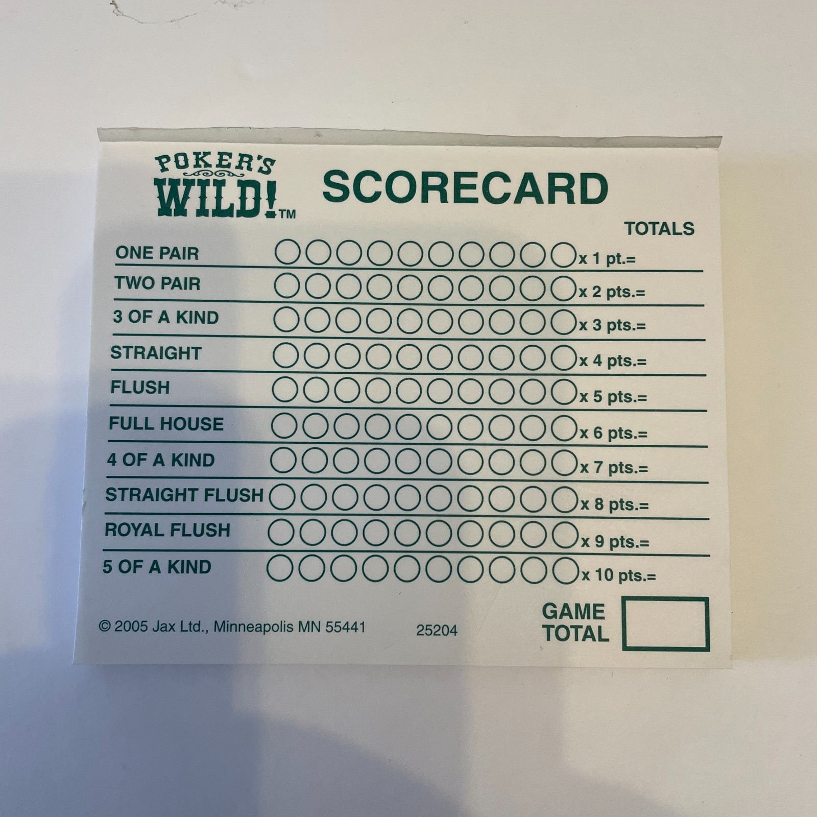 Pokers Wild Family Game Jax Ltd Card Board Game Complete Great Condition
