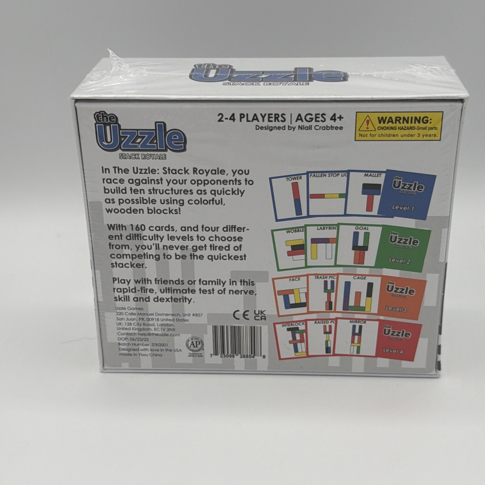The Uzzle Stack Royale Game Fast & Fun Family New Factory Sealed.