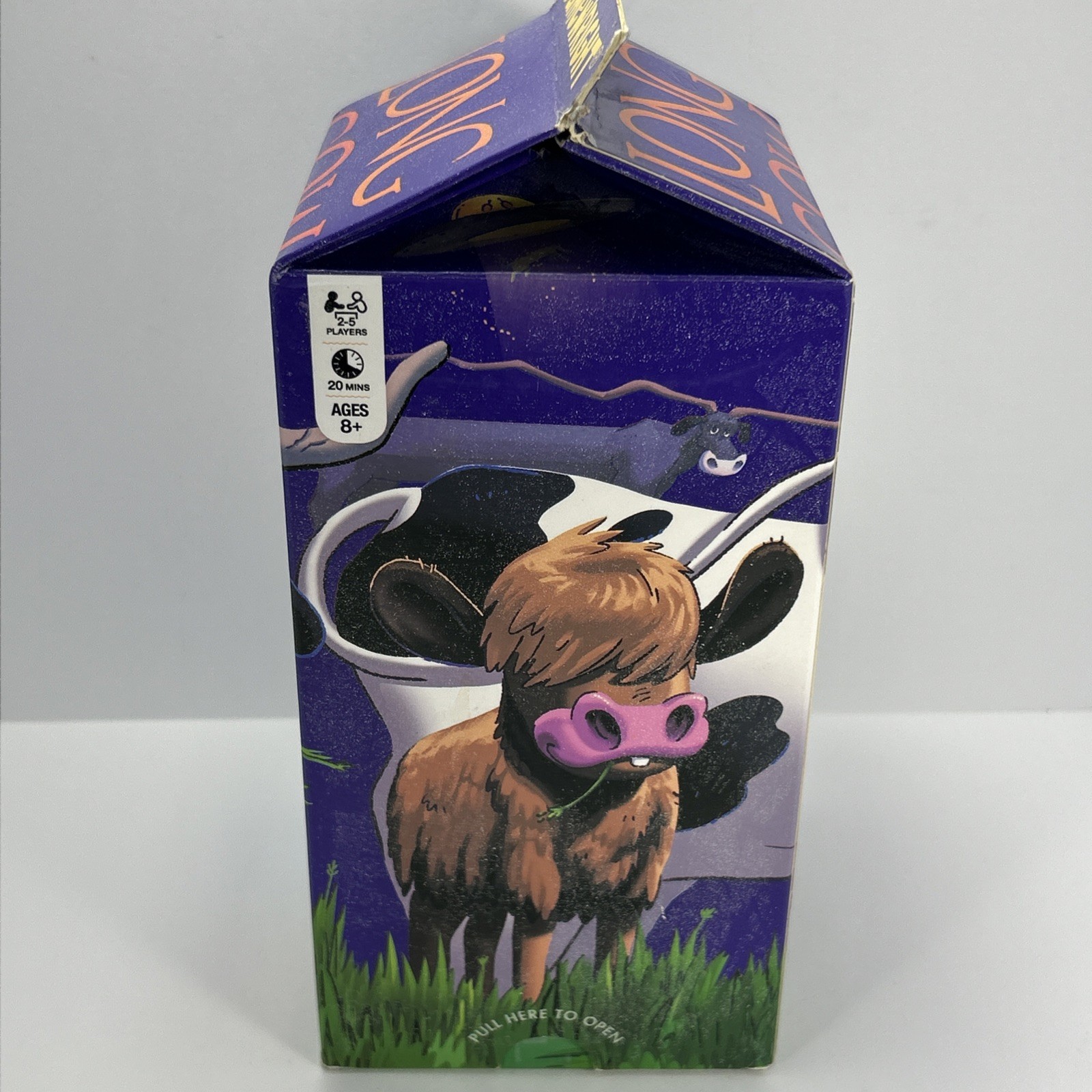 Long Cow Udderly Ridiculous Card Games GameWright Board Milk Carton NO MANUAL