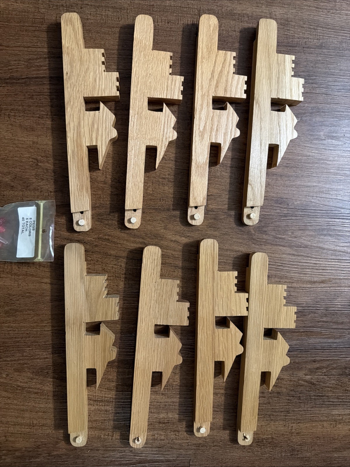 Pegs and Jokers Board Game Set 2 to 8 Players Handcrafted Wood And 40 Pegs