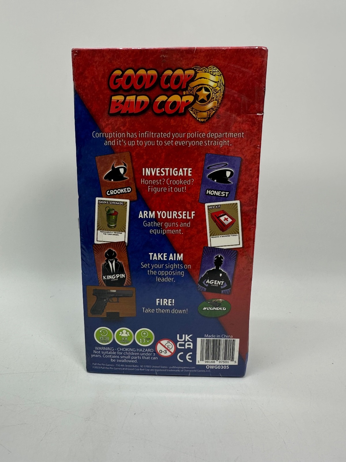 Good Cop, Bad Cop Social Deduction Board Game – Pull the Pin Games 4th Edition