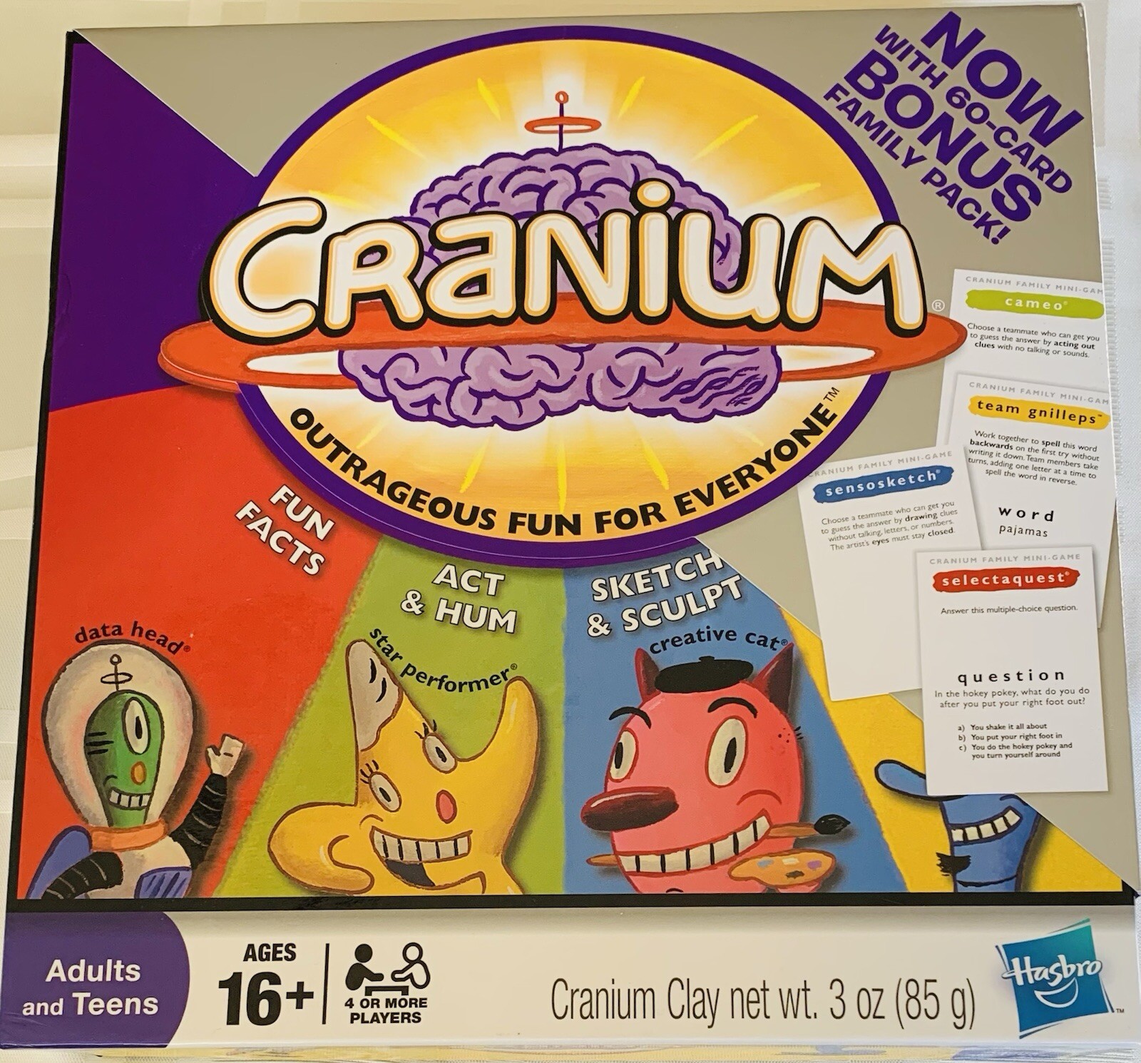 Cranium Game Adults And Teens 16+ Hasbro Cards Still In Sealed Packaging