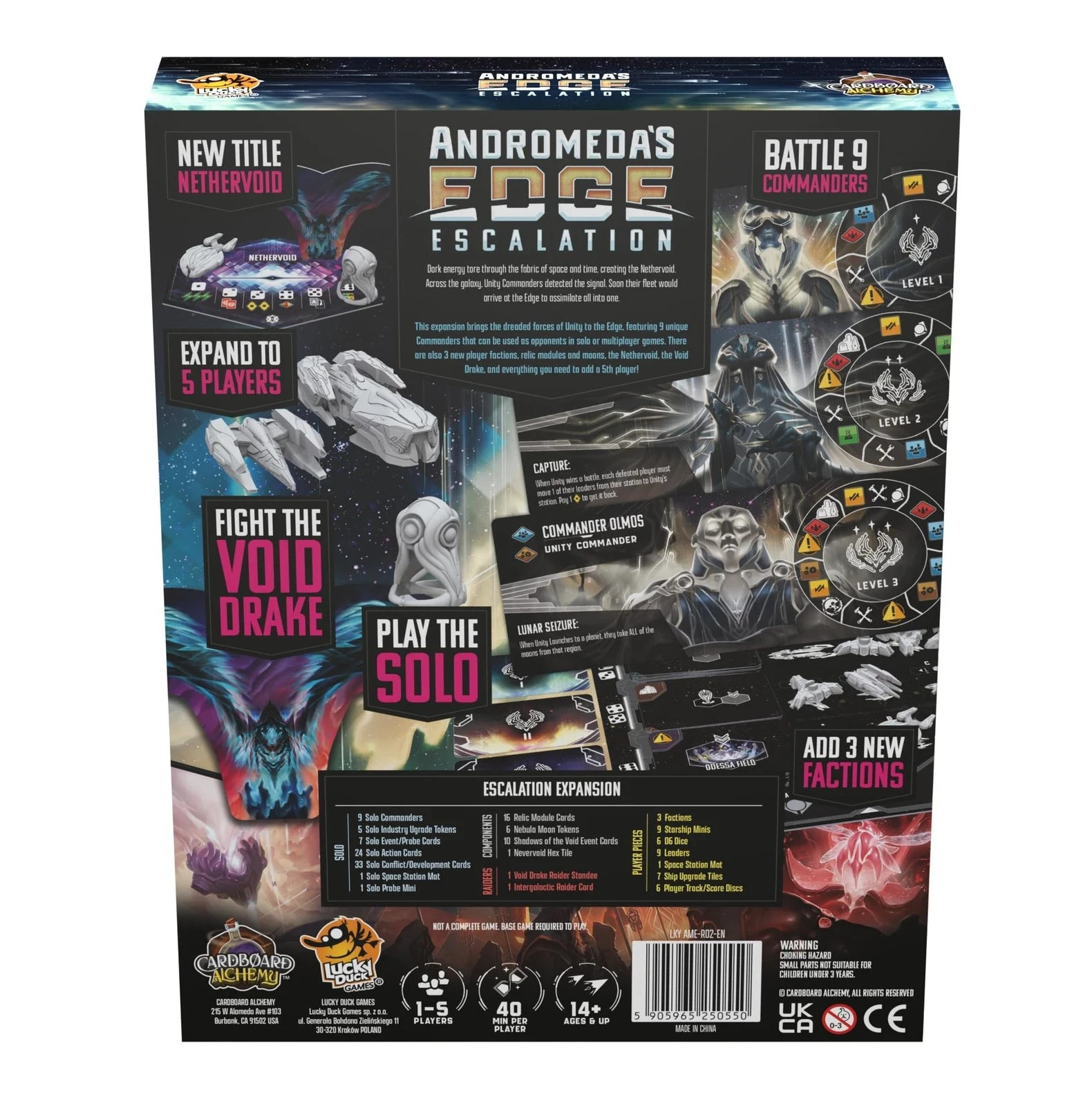 Andromeda’s Edge Escalation Board Game Expansion NEW in Shrink
