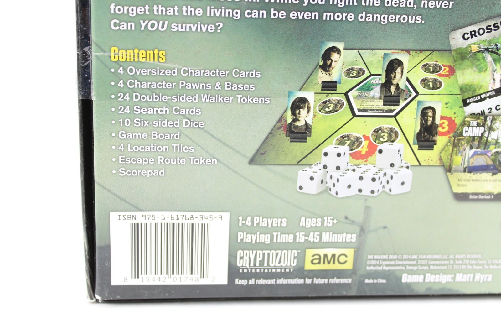 The Walking Dead: Don’t Look Back Dice Game Complete Cryptozoic Entertainment