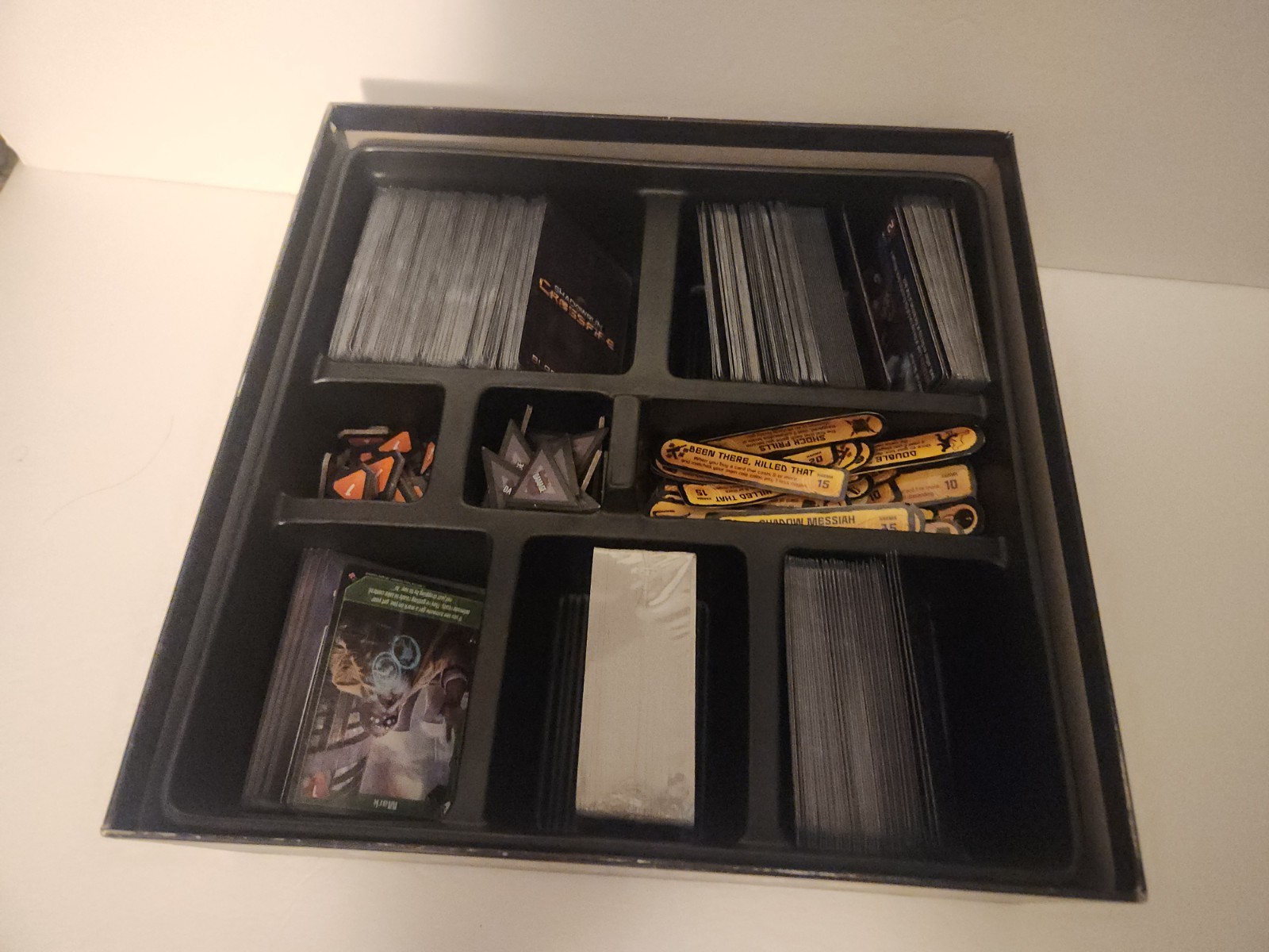 Shadowrun Crossfire Cooperative Deck-Building Fully Sleeved Complete Preowned