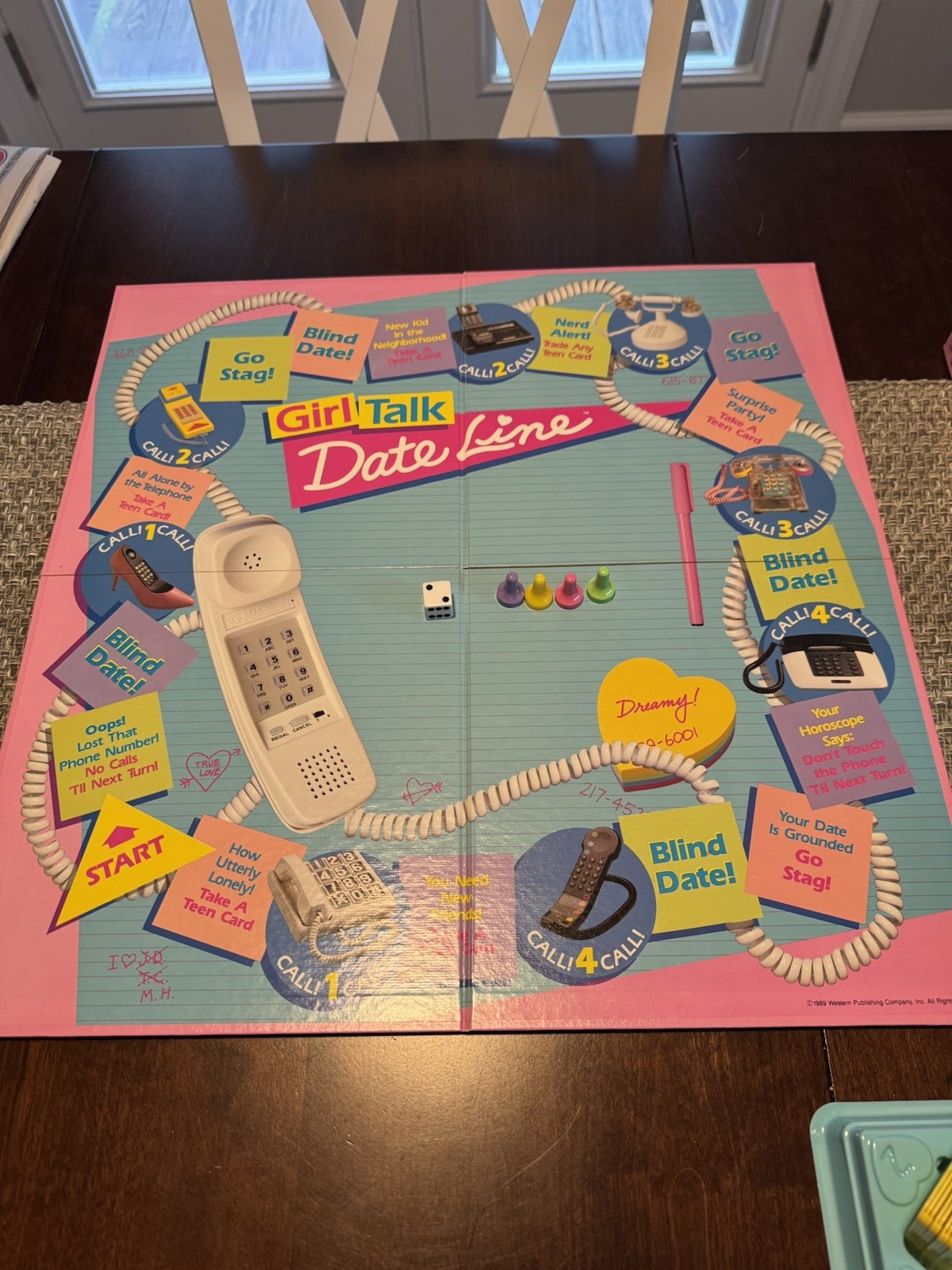 Golden Girl Talk Date Line Talking Dating Board Game Vintage 1989 Ages 10+ 4251