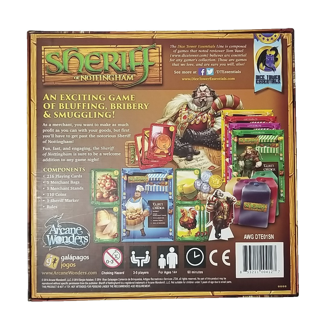 COMPLETE – Sheriff of Nottingham – Arcane Wonders – Board Game Of The Year 2015